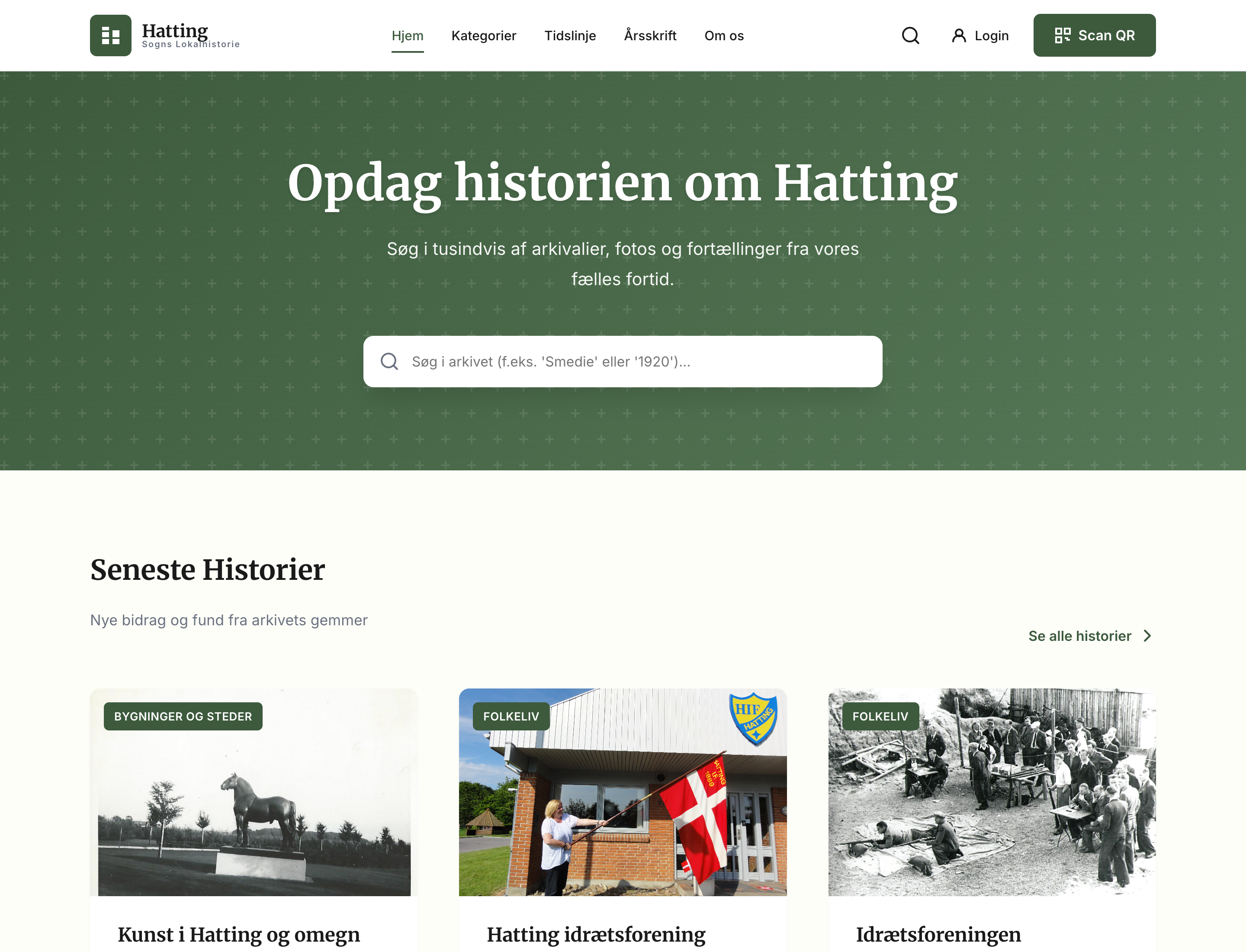Hatting Sogns Lokalarkiv screenshot