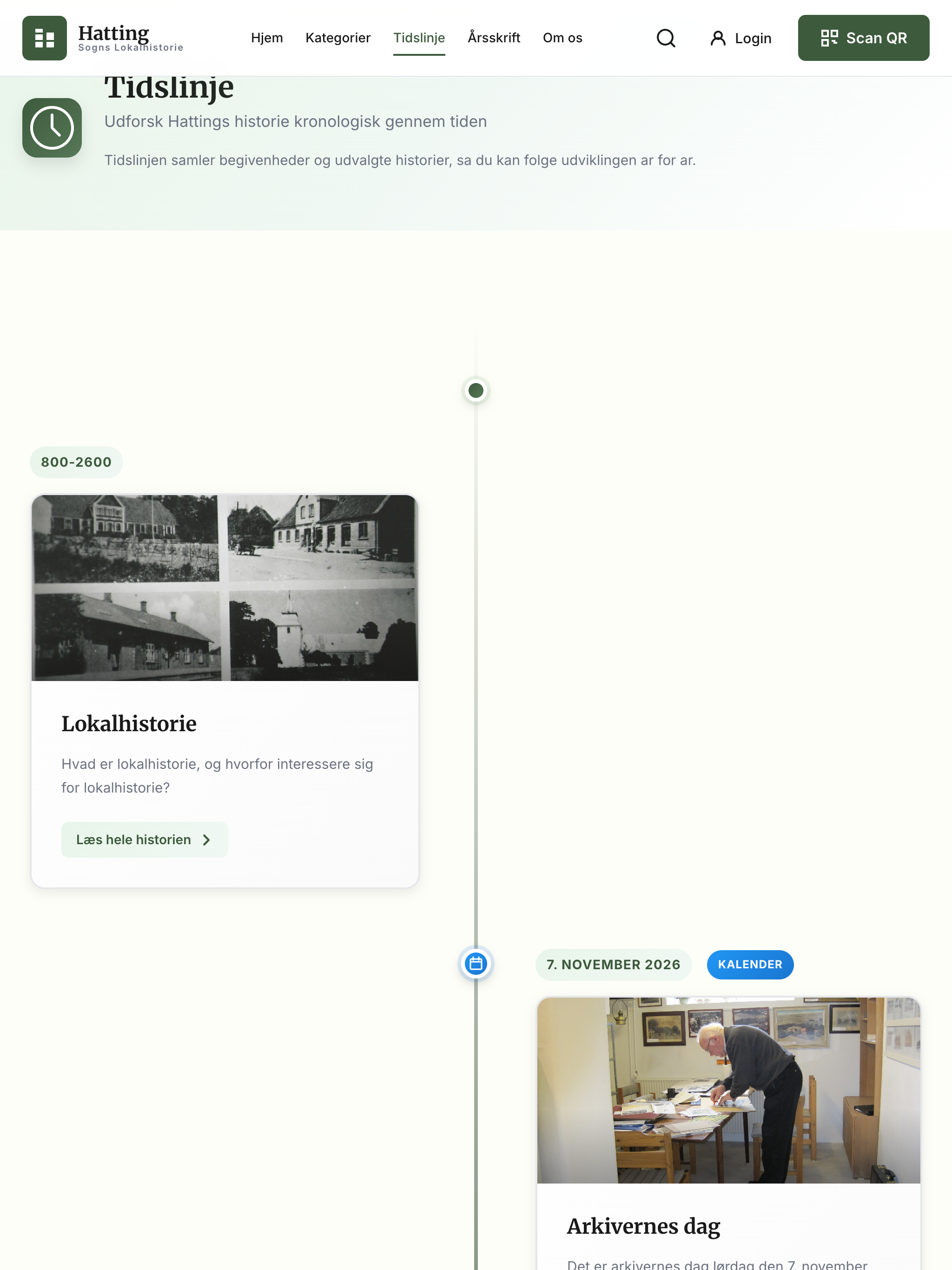 Hatting Sogns Lokalarkiv screenshot tablet preview